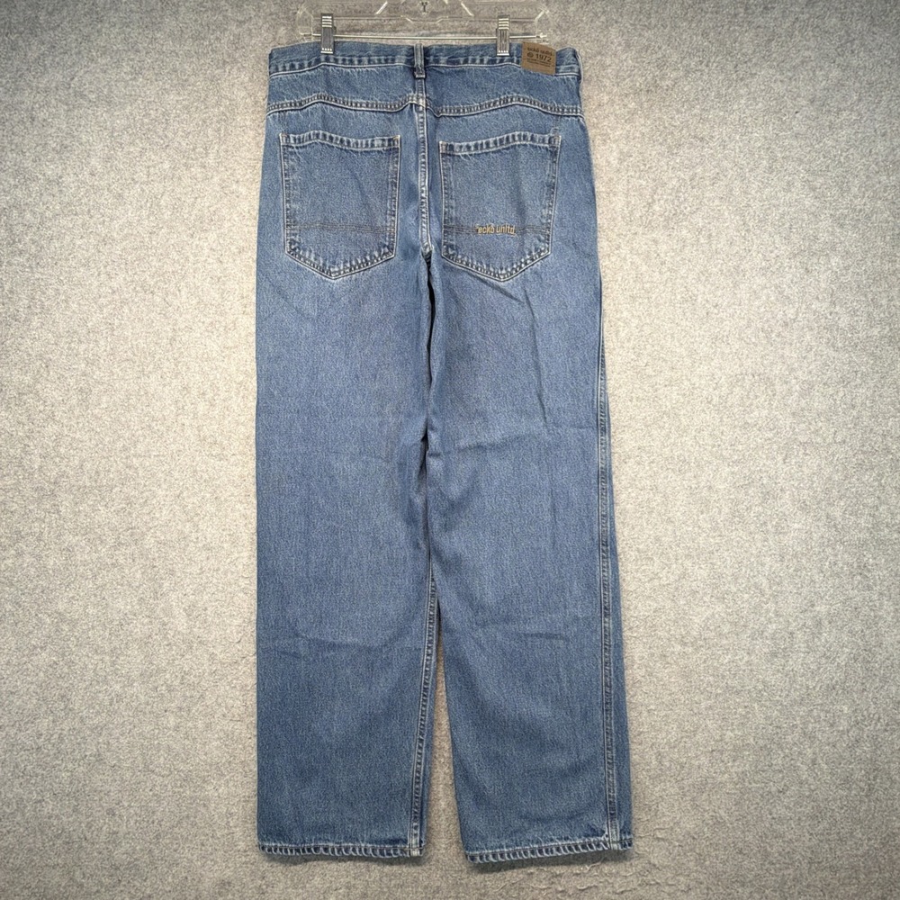 Vintage Ecko Unltd Baggy Fit Jeans Mens 34x31 Faded Blue Y2K Streetwear Denim